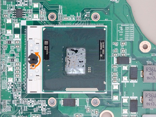 dynabook T451分解24CPUを取り外す